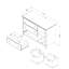 Commode 3 tiroirs avec paniers de rangement Cotton Candy-103830222