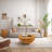 Vintage Style Bucket Shaped Coffee Table With Storage Function