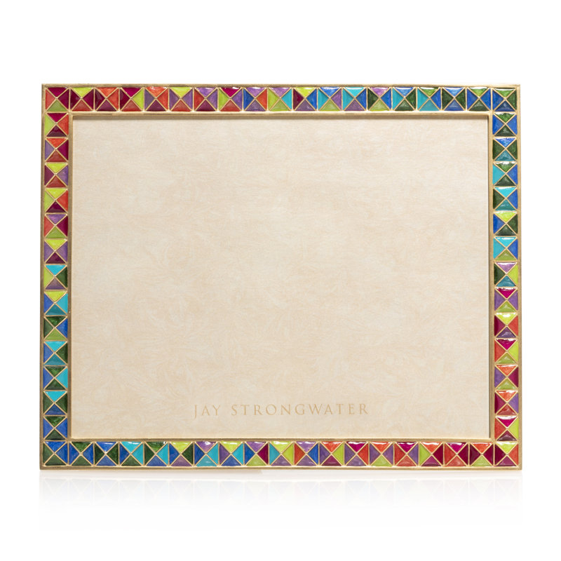 Rainbow Pewter 8" x 10" Pyramid Frame with Gold Finish