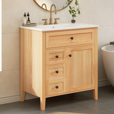 Meuble-lavabo moderne avec lavabo en céramique Kensington