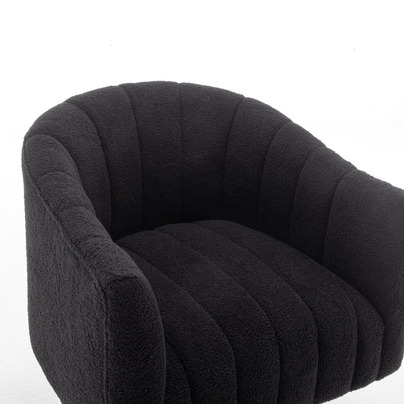 Fauteuil Tuyen, 100 % polyester noir