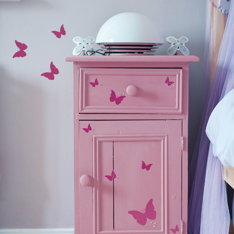 Insects Wall Decal, Pink