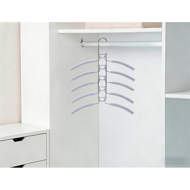8-Pack The No-Shoulder-Bump Multi-Layer Hanger | Space-Saving Organizer For T-Shirts & Shirts, 8