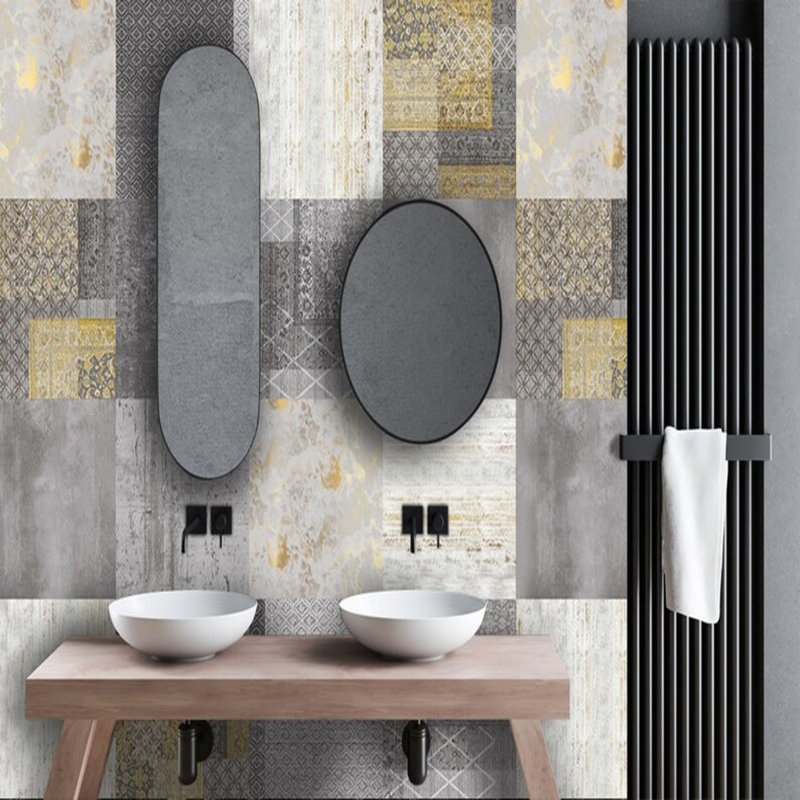 Modern Patchwork Charm – Textured Wall Mural Series, 96" L x 108" W