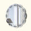 Miroir mural argenté Silver Crush Diamond