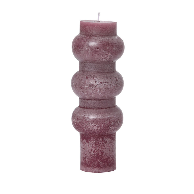 Unscented Totem Pillar Candle, Purple