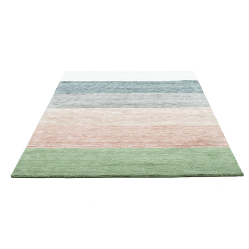 Rectangular Striped Hand Woven Area Rug, Rectangle 170cm x 240cm