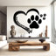 Heart Paws Dog, décorations murales pour chien, art mural chien