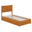 Lit plateforme en bois avec pied de lit et tiroirs de rangement Ronan-477815-477817