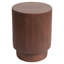 Table d'appoint ronde en fibre de 14 po Biddlesden avec motif nervuré - Table d'appoint intérieure / extérieure pour patio, salon ou chambre à coucher-1815151138