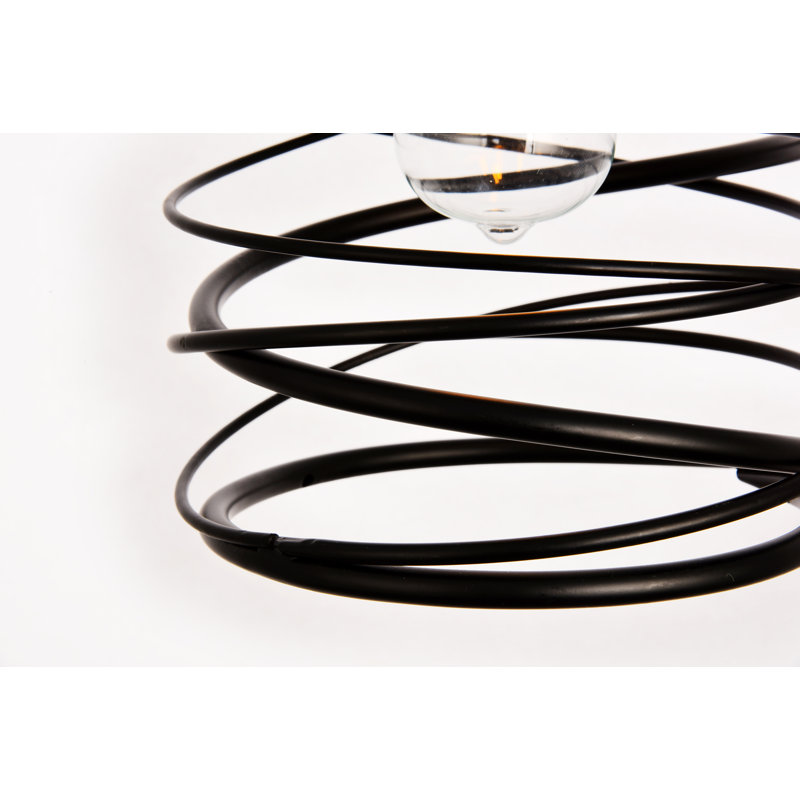 Axten 1 - Light Matte Black Geometric Pendant