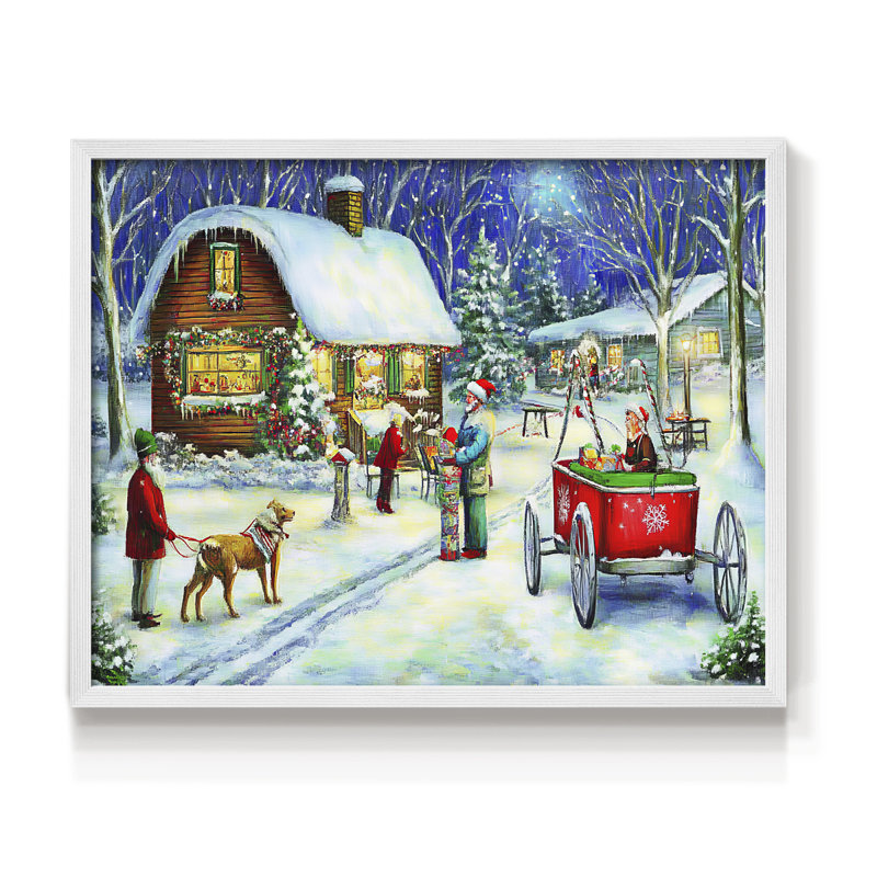 Art de Noël - DCXII - Reproduction encadrée - Restickable, H 22 po x l 28 po, Blanc