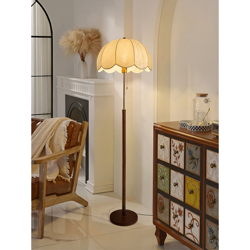 Daguanyuan Wrought Iron & Fabric Floor Lamp