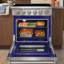 Cuisinière électrique professionnelle de 5 po avec 5 éléments chauffants de 4,5 po Pi. Capacité du four à convection, four à plateau en verre lisse, acier inoxydable-93706961-132042880