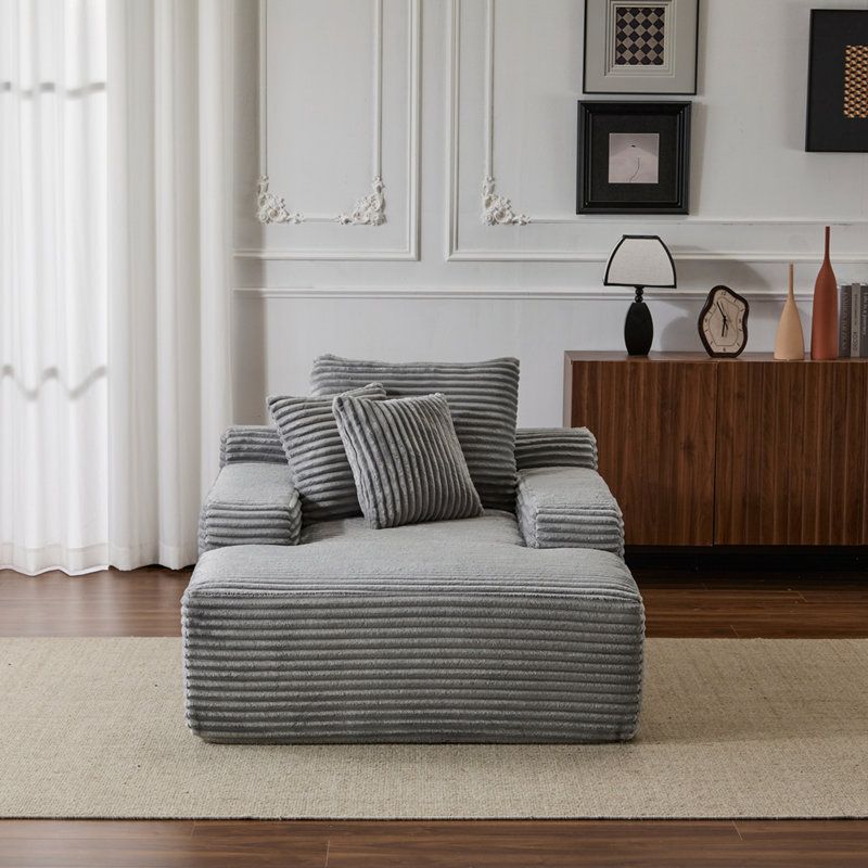 Chaise longue surdimensionnée Cozy Cloud, Gris