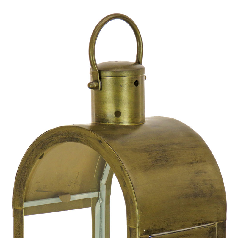 Grande lanterne arquée en bronze antique 28 "HGTV Home Collection 28", H 27,6 po x l 5,9 po x P 7,9 po