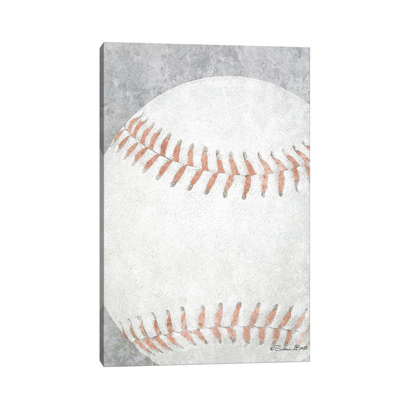 Sports Ball - Baseball by Susan Ball - Wrapped Canvas Painting, 30.48 cm H x 45.72 cm W
