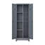 Armoire de rangement à balais avec portes et tablettes verrouillables, armoire de rangement en métal de 65 po de hauteur avec tringle à crochet et crochets en S, armoire de rangement pour outils de nettoyage gris-1281463380