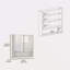 Pharmacie avec miroir Lexington, trois tablettes internes-935726045