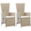 Chaise de patio inclinable avec coussins-1823144197