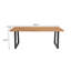 Bureau rectangulaire en pin 86,61 "à finition brillante-1889341191