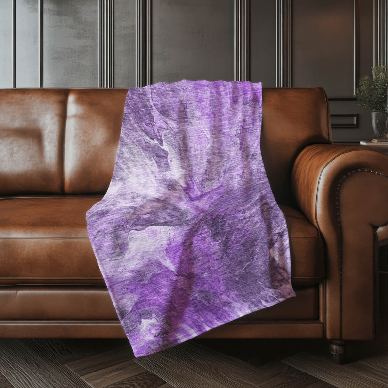 Jeté en sherpa Addison, Mauve abstrait 1