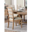 Magnifique ensemble de 2 chaises de salle à manger rembourrées en tissu d'aspect rustique en bois