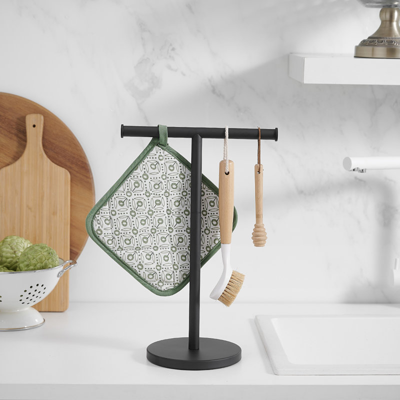Porte-papier hygiénique sur pied, Noir mat