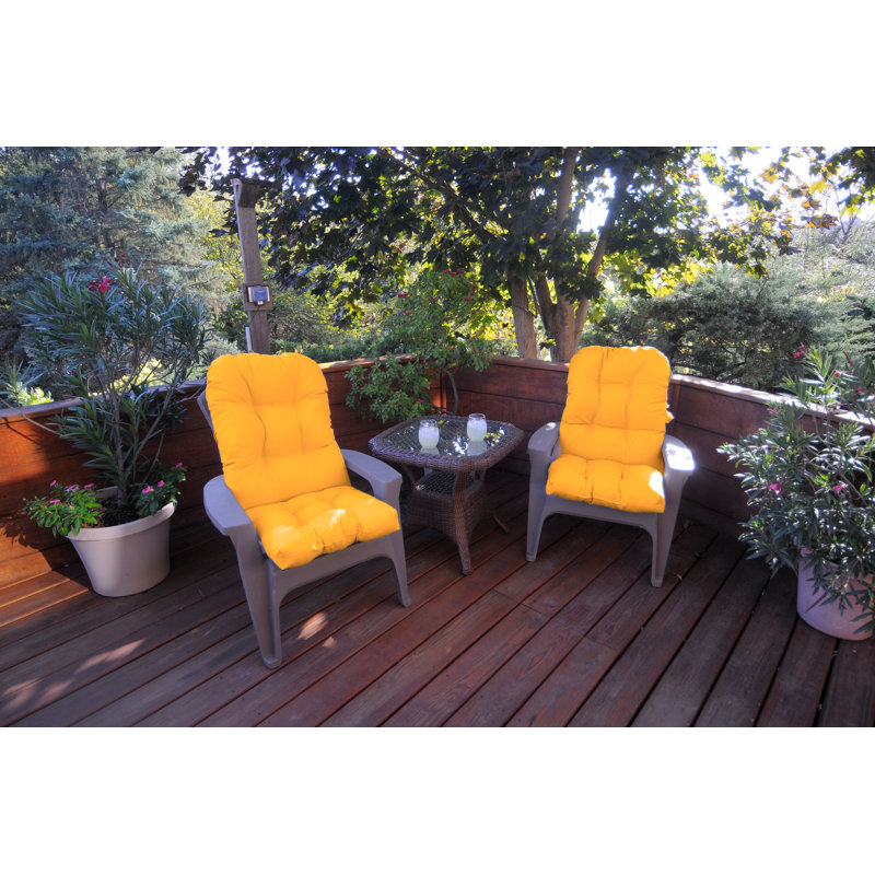 Outdoor 3'' Adirondack Chair Seat / Back Cushion, Mustard