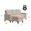 Canapé et méridienne réversible de 76 po de large Arrick-72109384