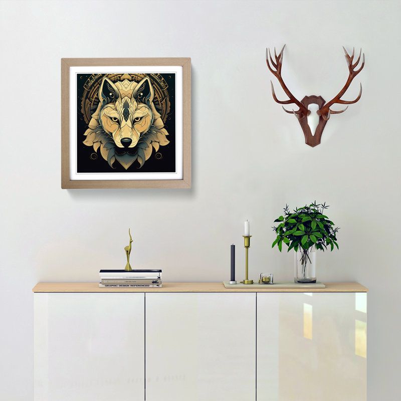 Single Picture Frame Print on Wood, Oak Framed
