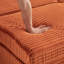 Velours côtelé moelleux confortable avec repose-pieds double, plateau de table, mousse orange + ressort, espace de rangement, tissu surdimensionné de qualité méridienne, accoudoir multifonctionnel