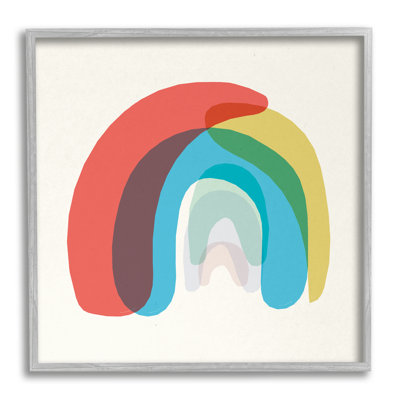 Abstrait arc-en-ciel asymétrique avec arches asymétriques par Daphne Polselli, impression sur toile sans cadre