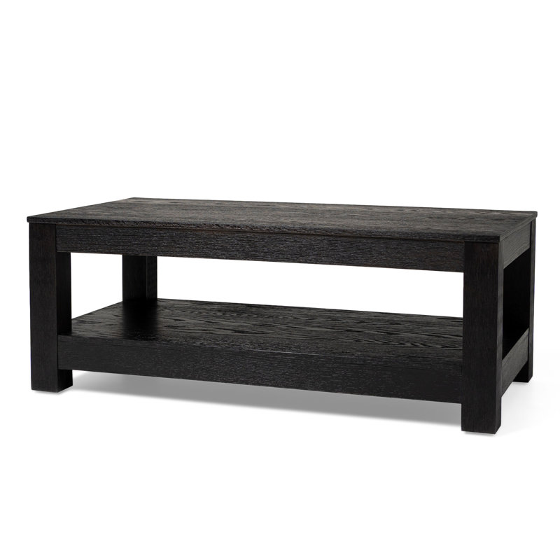 Maven Lane Paulo Wooden Coffee Table, Weathered Black