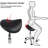 Lamel Adjustable Height Ergonomic Lab Stool with Footring Wheels