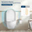Toilet Seat, D-Shape, Soft Close, Adjustable Hinges, Quick Release Top Mounting, White, Suitable For Mounting Holes Distance 12.2-21.8Cm
