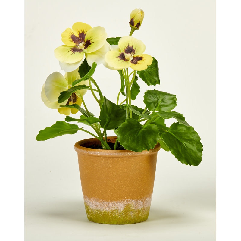 Plante artificielle en pot 10 po, Jaune