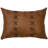 Whiskey Leather/Suede Reversible Throw Pillow