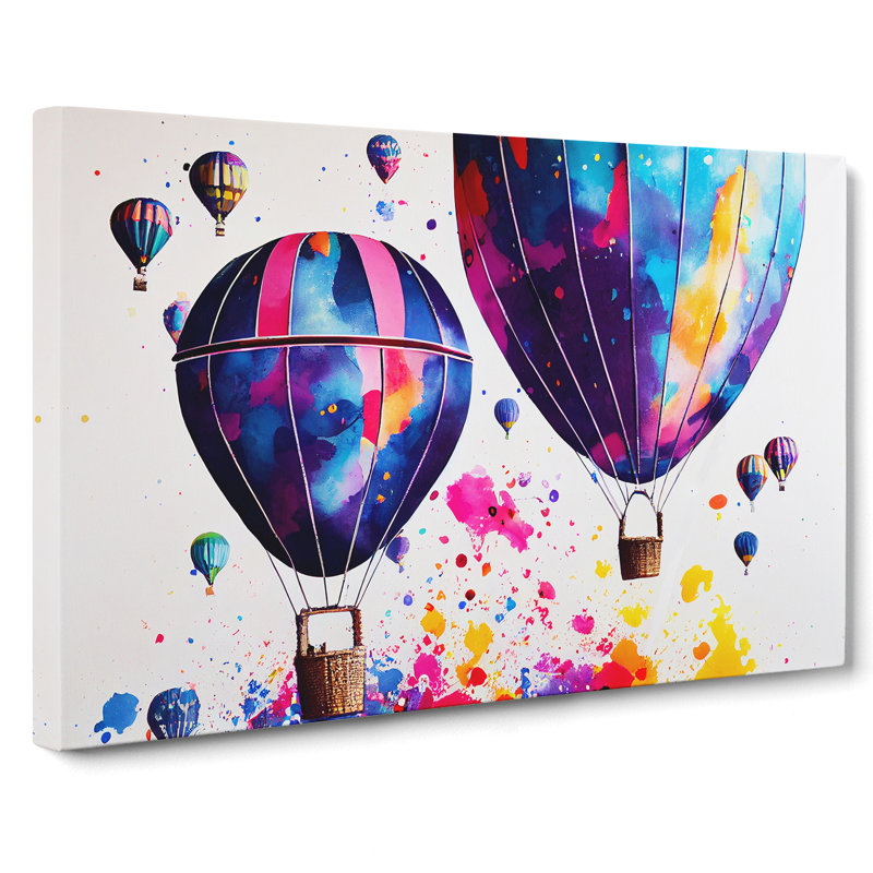Hot Air Balloons - Wrapped Canvas Print, 35cm H x 50cm W x 3cm D