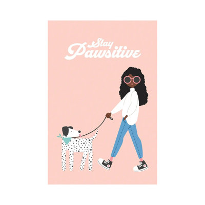 Stay Pawsitive by The Beau Studio - Wrapped Canvas Print