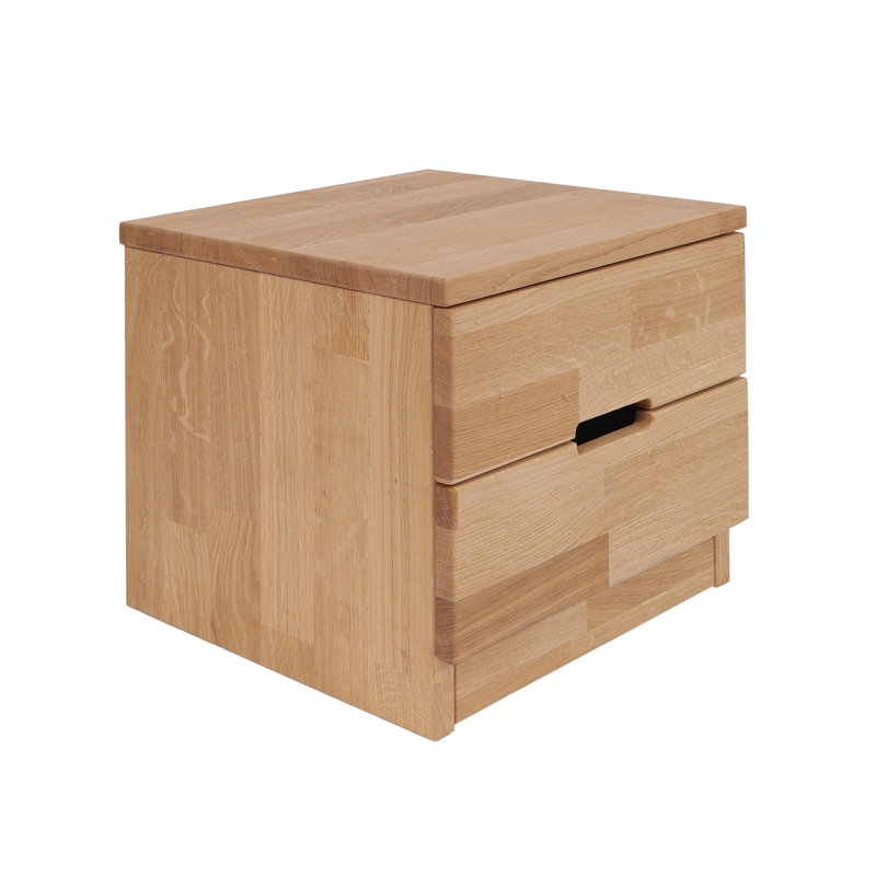 Avaani 2 Drawer Bedside Table, Oak (Natural)