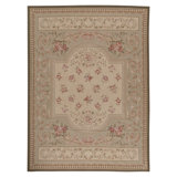 Hand Knotted Wool Area Rug in Ivory
