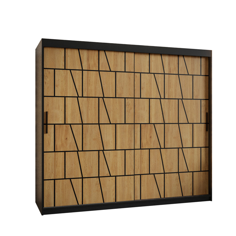 Maxxine 2 Door Manufactured Wood Wardrobe, 200cm H x 200cm W x 62cm D