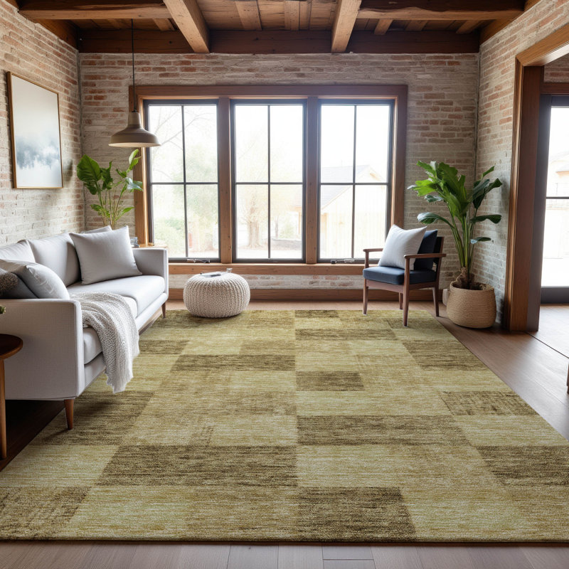 Premium Machine Washable Alves AMF1139 Geometric Rug, Rectangle 5' x 7'6"