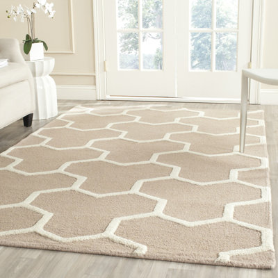 Tapis en laine touffeté à la main Ellicott