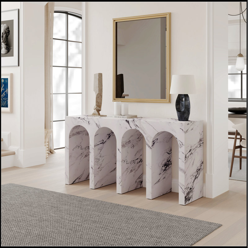 Fritzy Engineered Stone Console Table