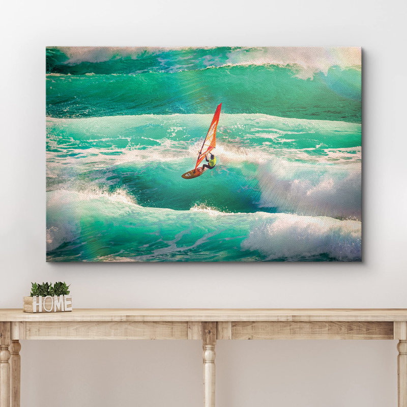 Windsurfer on The Teal, H 12 po x l 18 po