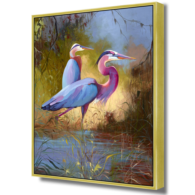 Birds, 74" H x 50" W, Gold