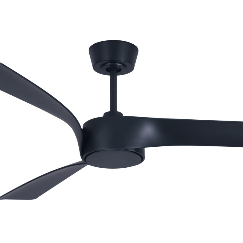Avdul 132cm Ceiling Fan with Light Kit, Black