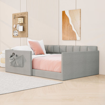 Upholstered Daybed with Storage Pockets